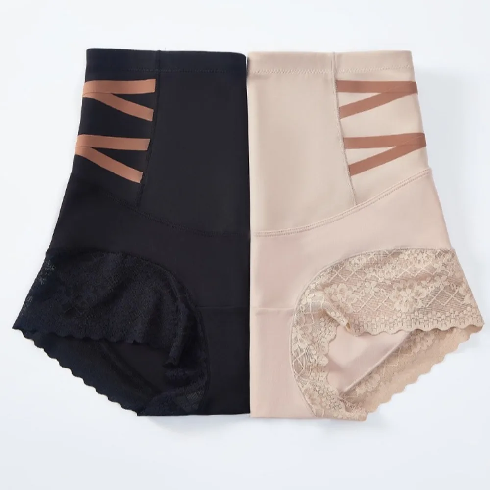 

Hip Lift Women Ice Silk Panties High Waist Belly Contracting Postpartum Body Shaper Tummy Control Underwear Traceless