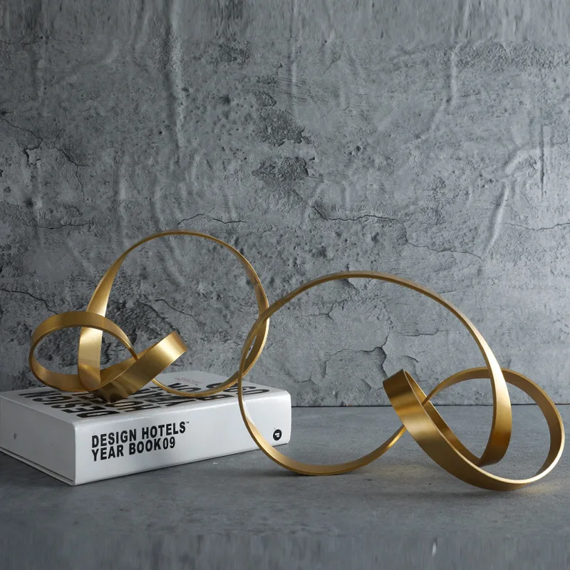 

Modern Minimalist Electroplated Geometric Ornament Creative Metal Decor for Living Room Cabinet Display