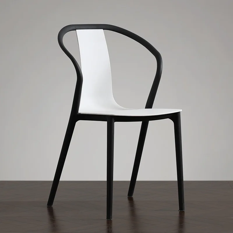 LTT simple modern home creative plastic dining chair fashionable versatile casual back chair