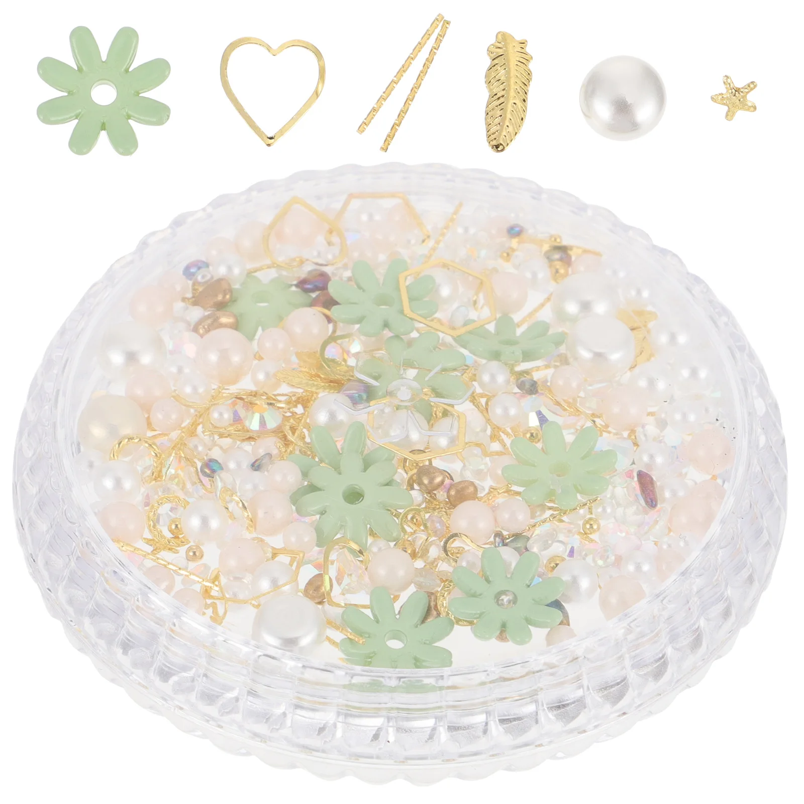 

Pearl Art Studs Manicure Charms DIY Decorations Decorative Nail Flowers Nail Art Supplies Water Rhinestone Trims