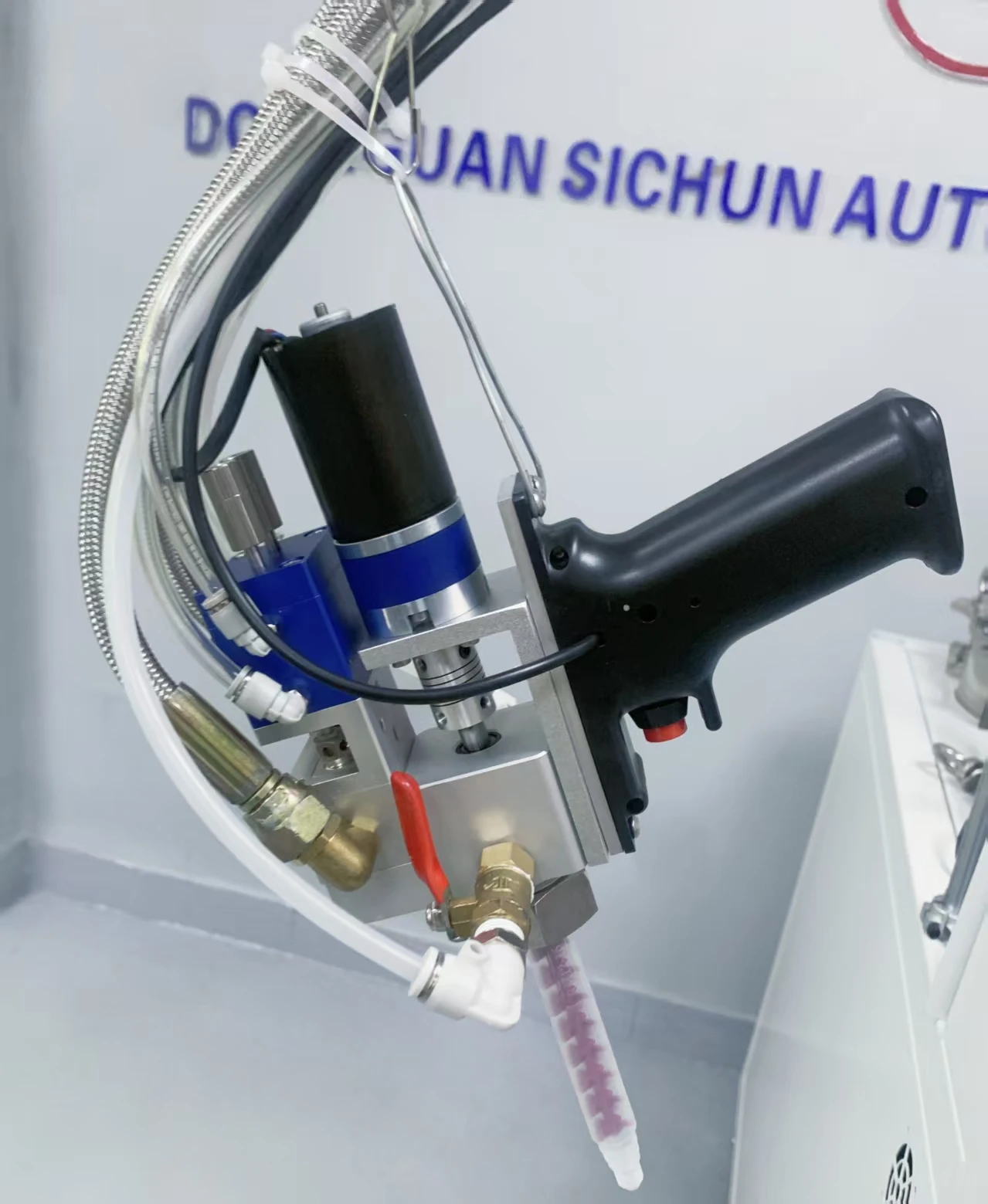 Máquina dispensadora de pegamento de precisión portátil TLF para plantas de fabricación industrial, incluye motor de rodamiento, caja de cambios PLC 1-Ye