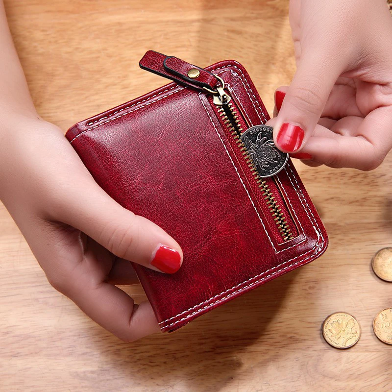 Fashion Women's Wallets Zipper Coin Bag for Women Mini Wallet Luxury Designer Pu Leather Card Holder Purses Ladies Gifts