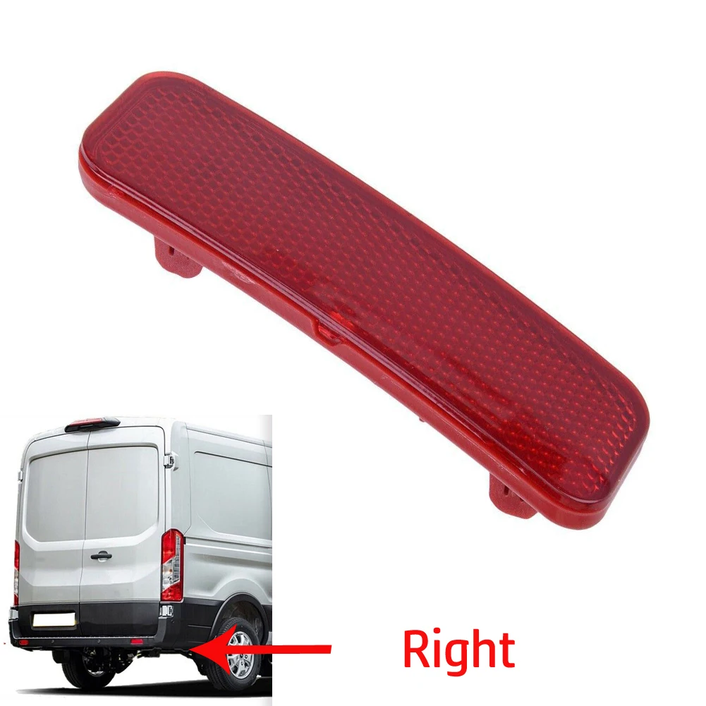 1pc Right Rear Bumper Reflector For Ford For Transit Red Lens, Plastic, Part Numbers: 1778457, BK21-515B0-AA, Direct Replacement