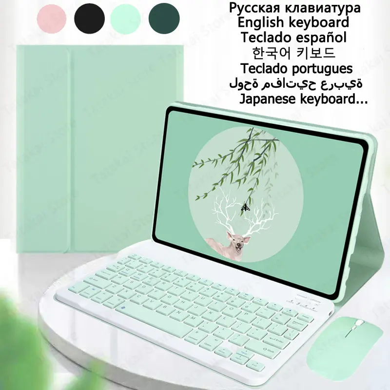 

Case for Teclado Redmi Pad Case 10.61 inch Russian Spanish Portuguese Japanese Keyboard for Xiaomi Redmi Pad Case 2022 Funda