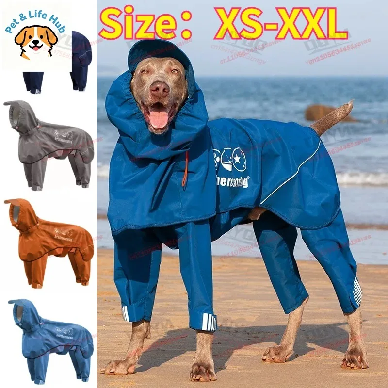 High Quality Dog Raincoat Snowsuit Waterproof Windproof Fully Wrapped Reflective Pet Jacket Outdoor Warm Clothes For Dogs