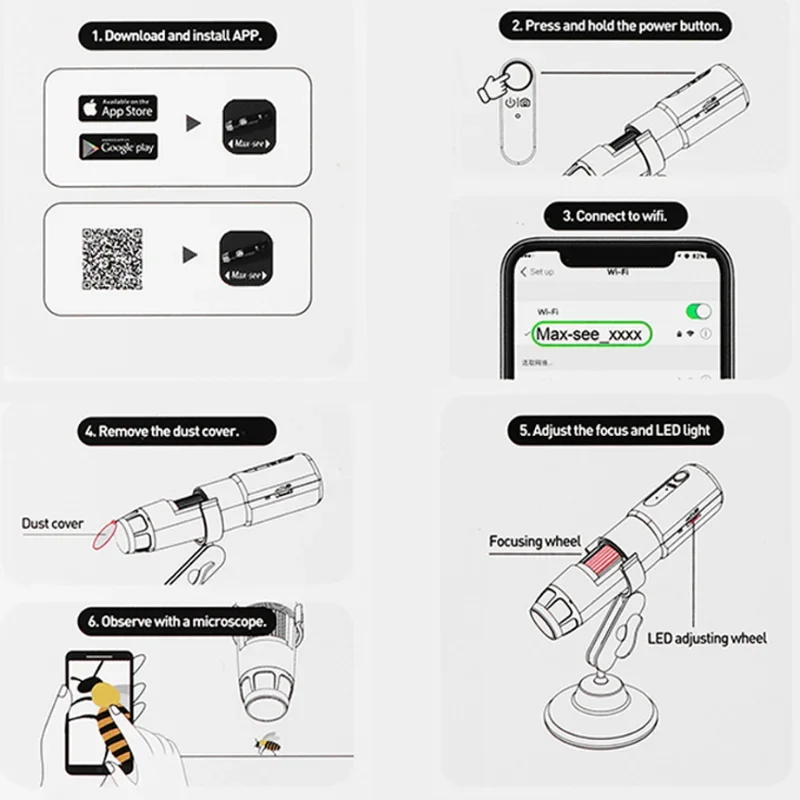 1000x detecção de couro cabeludo poros lupa sem fio dermatoscópio analisador da pele do corpo microscópio digital profissional sem fio wifi