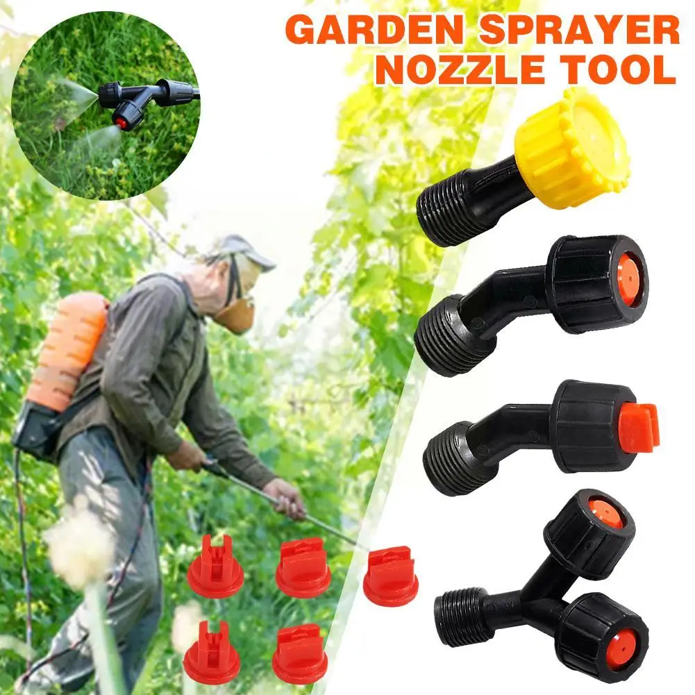 Garden Sprayer Nozzles Kit Single/Double Atomization Plastic Backpack Sector Accessories Gardening Tool Set Sprinkling Nozz Q3B6