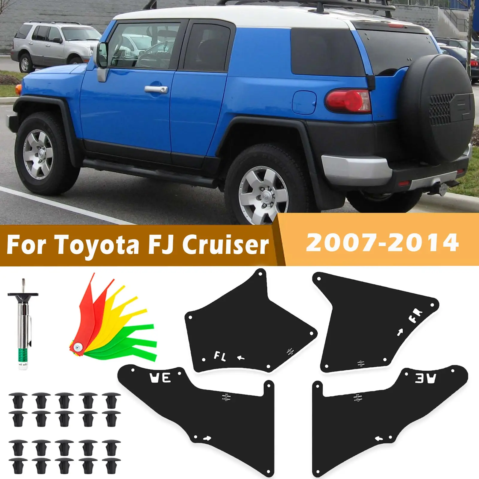 For Toyota FJ Cruiser 2007-2014 5373535150 5373635150 5388635020 5388560030 Splash Guard Front Fender Liner Shield Seal Mud Flap