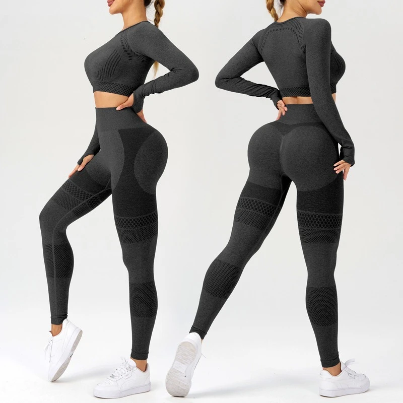 

Eco-Friendly Women's Yoga Set - High Waist Stretch Leggings & Sports Bra | Recycled Fabric & Sustainable Autumn and Winter