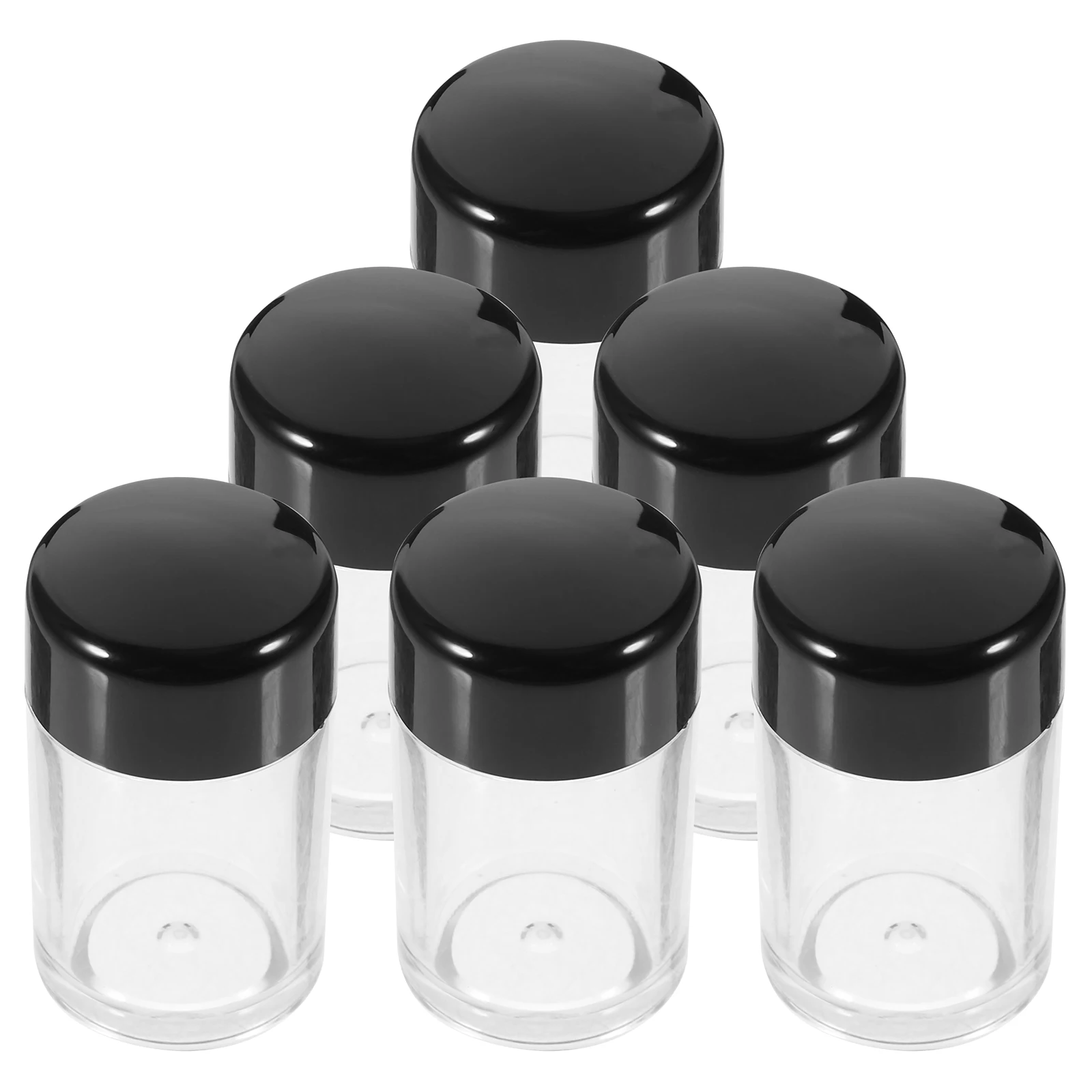 

6 Pcs Empty Box 3g Black Sample Reusable Plastic Loose Body Travel Container Accessories Makeup Containers Body