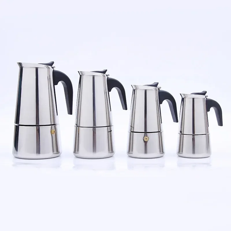 2/4/6/9 Cups Stainless Steel Coffee Maker Pot Moka Pot for Home Espresso Maker Cups Latte Percolator Stove Top Espresso Pots