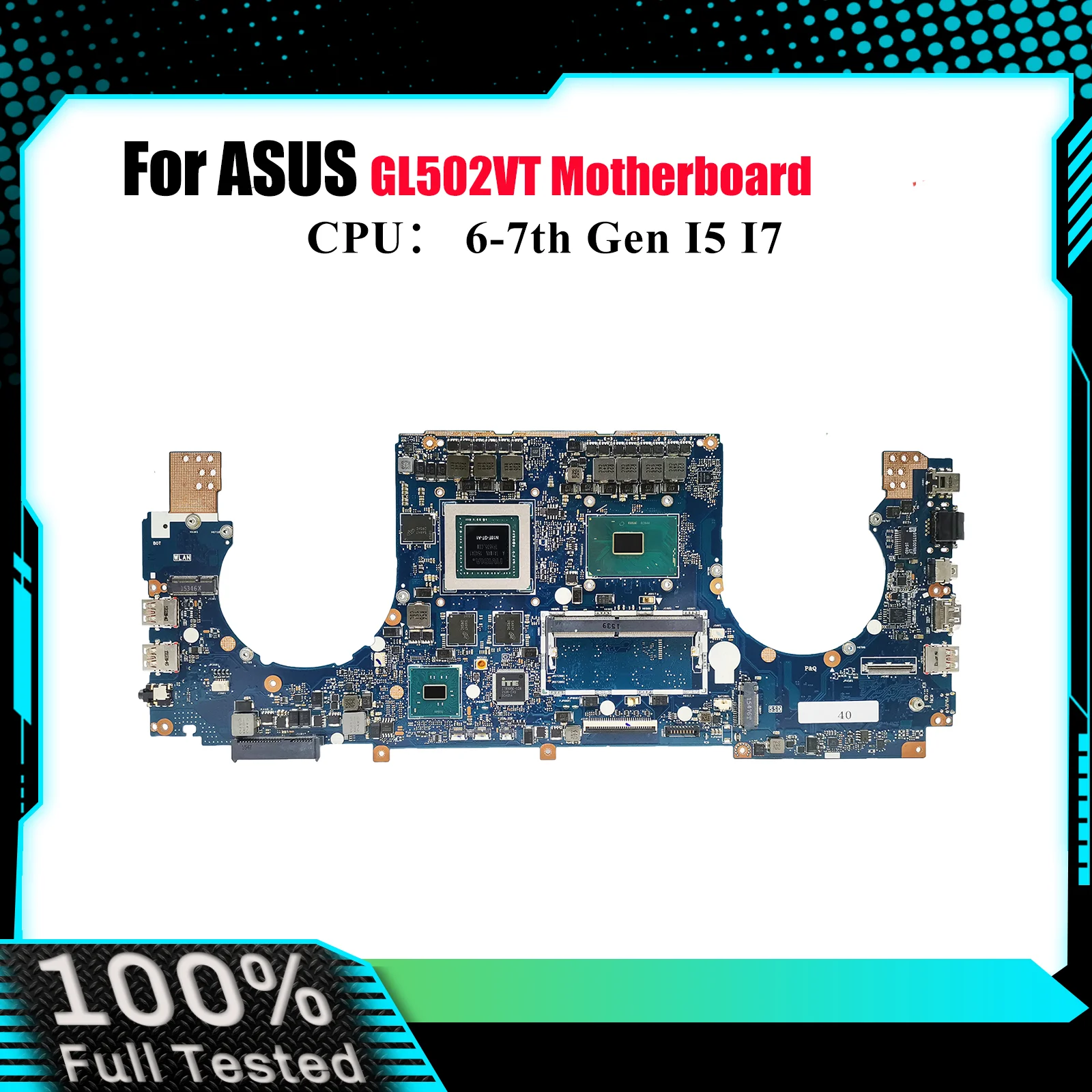 

Материнская плата для ноутбука GL502VT для ASUS ROG Strix GL502VMK GL502V GL502VM, материнская плата для ноутбука с процессором I5 I7, 100% тестирование, ОК, быстрая доставка