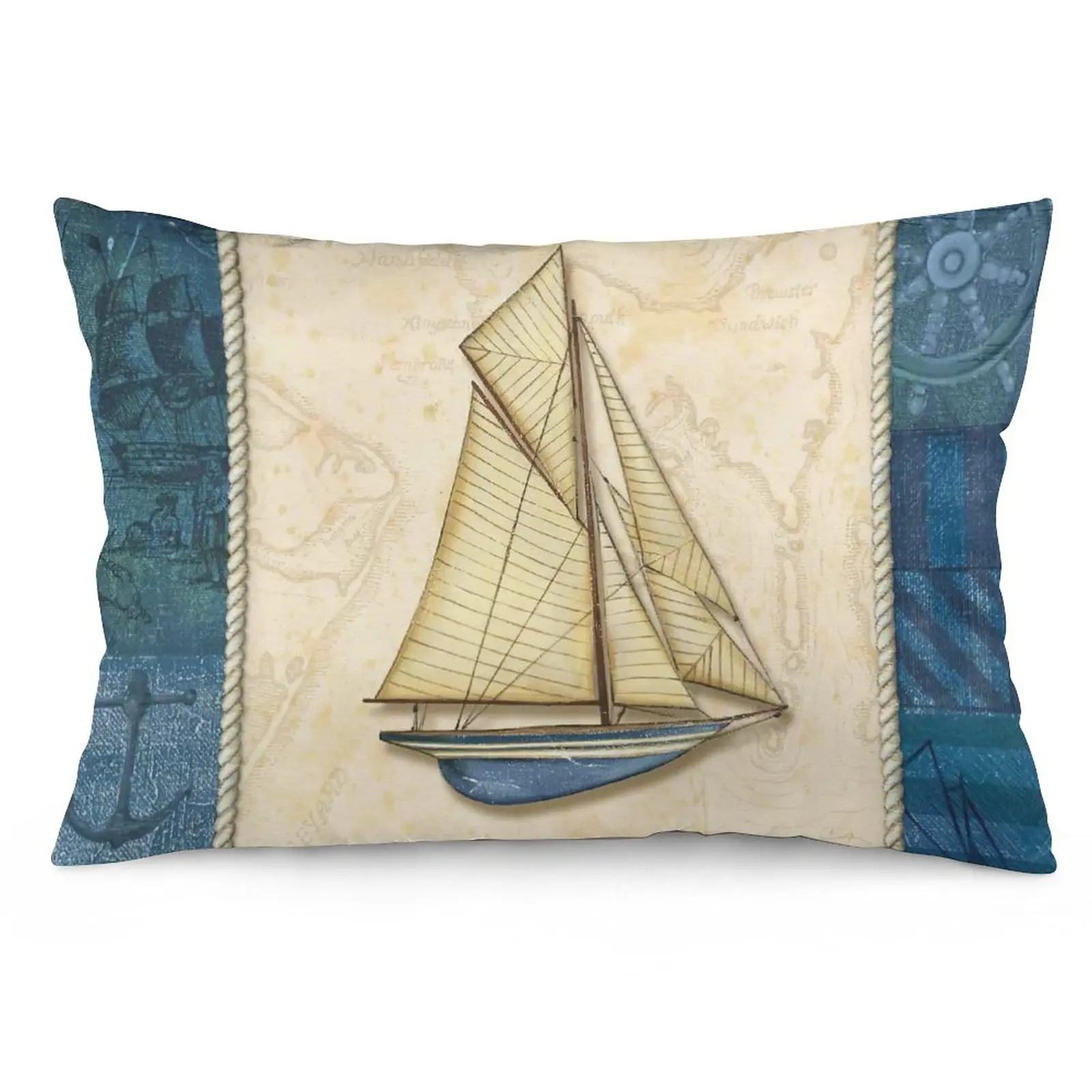 Sailor Plank Pillow Cover Nautical Boat Cushion Cover Home Decor Sofa Decor Cushion Cover Home 30x50cm