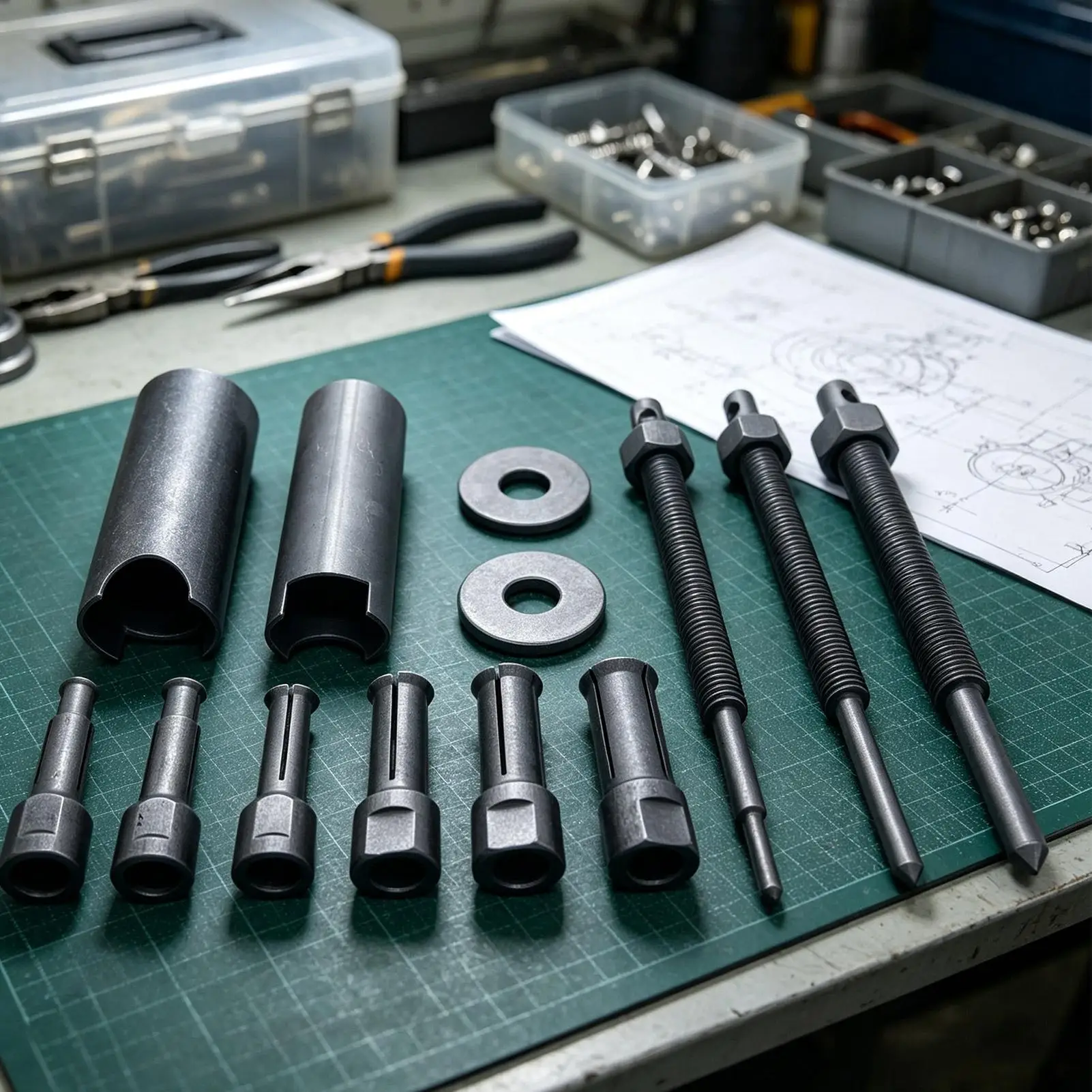 Bearing Puller Kit 12Pcs/set Heavy Duty Wheel Inner Hole Extractor Motorcycle Blind Hole Collet Bearing Puller Set
