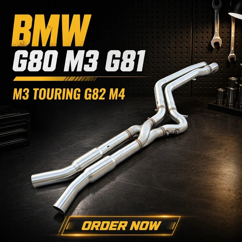 Perfectly Customized Performance Exhaust Mid Pipe Z Pipe Specifically Designed for BMW G80 G81 M3 G82 M4 S58 G87 M2