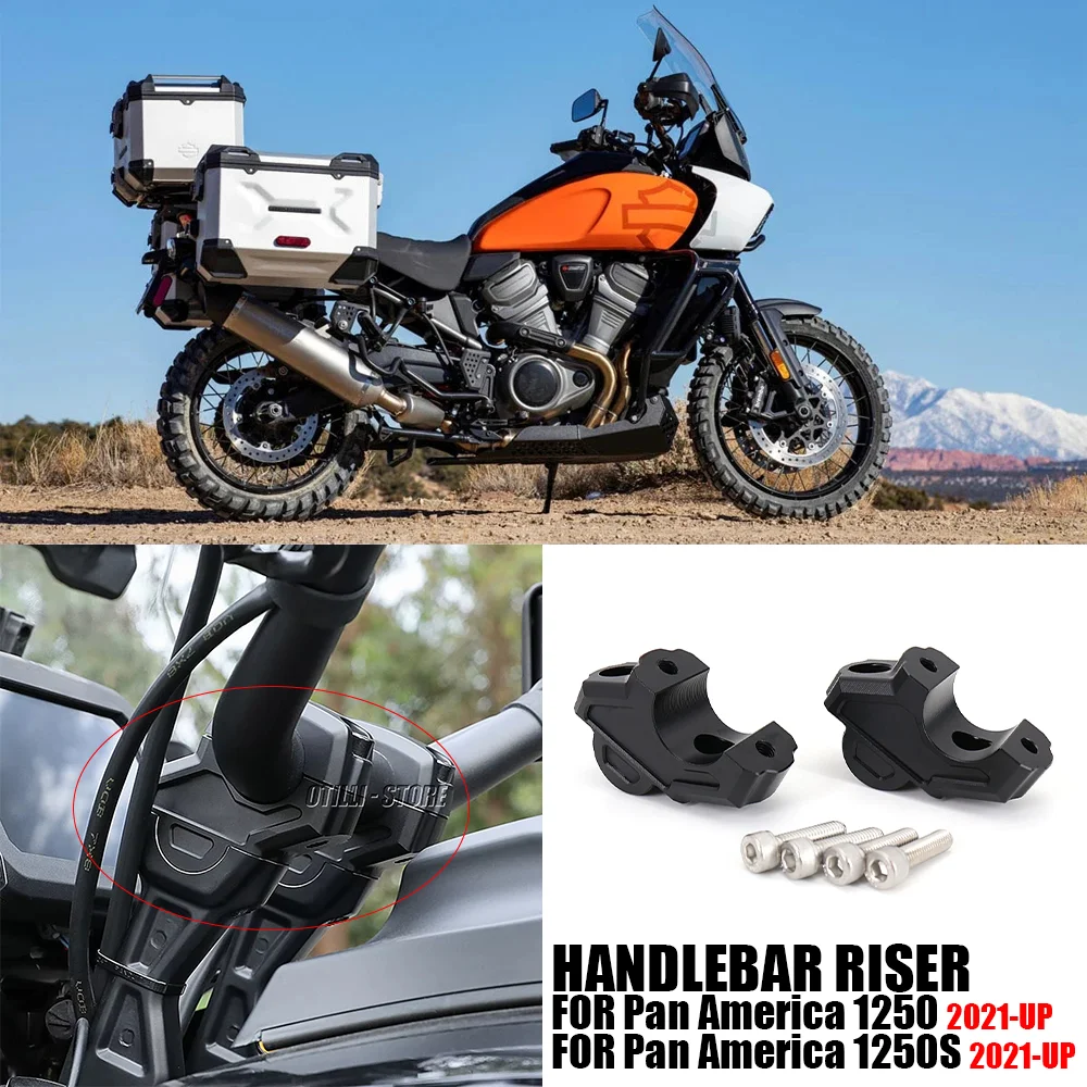 

Special 1250S Handle Bar Riser Clamp Extend Handlebar Adapter Mount For PAN AMERICA 1250 Pan America PA1250 2021 2022