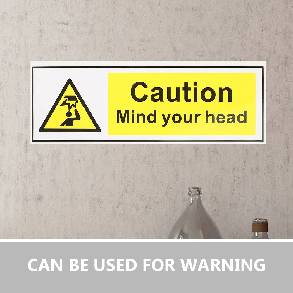 Signage Watch Your Head Sticker Decal Caution Warning Wall Low Overhead Clearance Label Self Adhesive Stickers