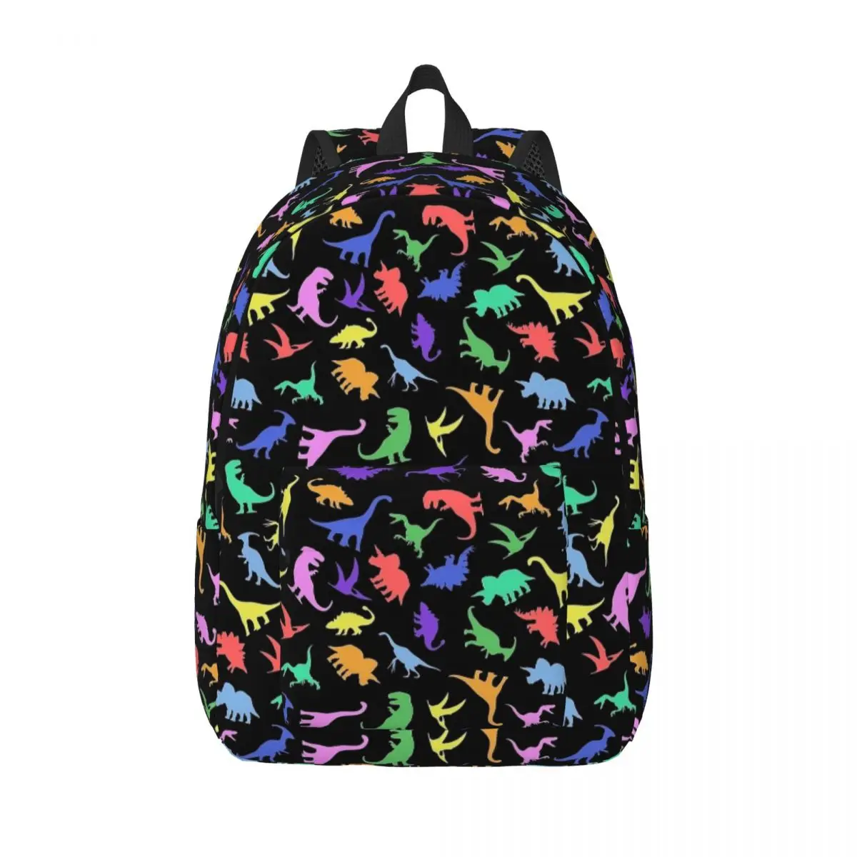 

Fun Rex Dinosaur Pattern for Teens Student School Bookbag Canvas Daypack Middle High College Hiking