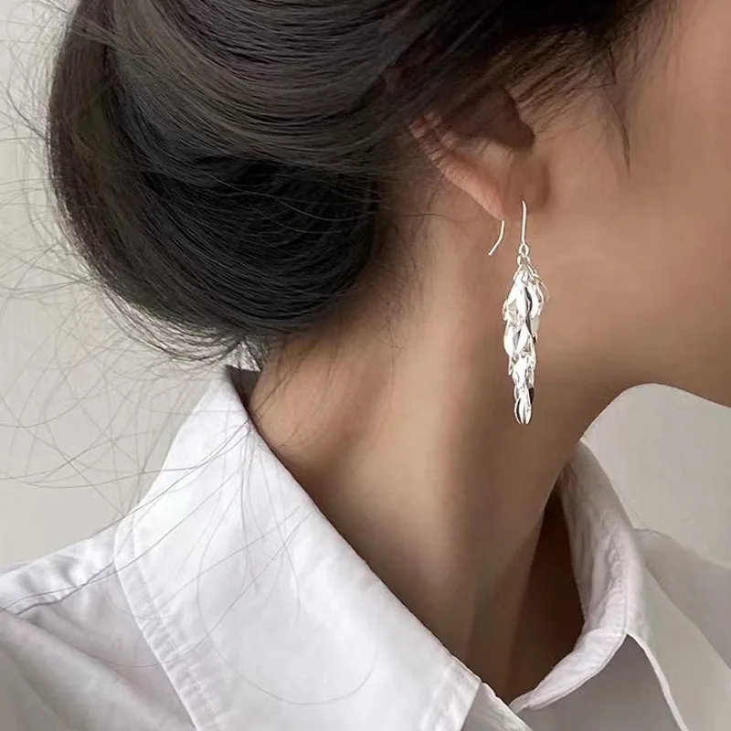 أقراط نسائية بترتر لامع وميكروويف ، آذان قمح فائقة الجنية ، أقراط شخصية عالية الجودة ، جديدة ، بيع بالجملة