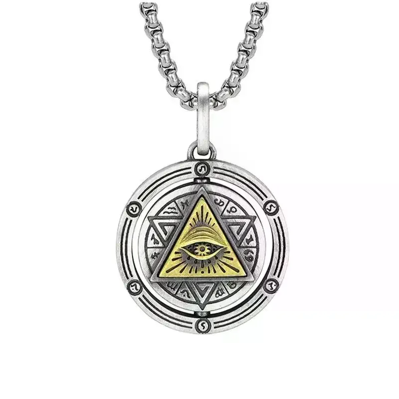 Exquisite Ancient Egyptian Gods Eye Horus Necklace Triangular Eye Pendant Jewelry Suitable For Men And Women Jewelry