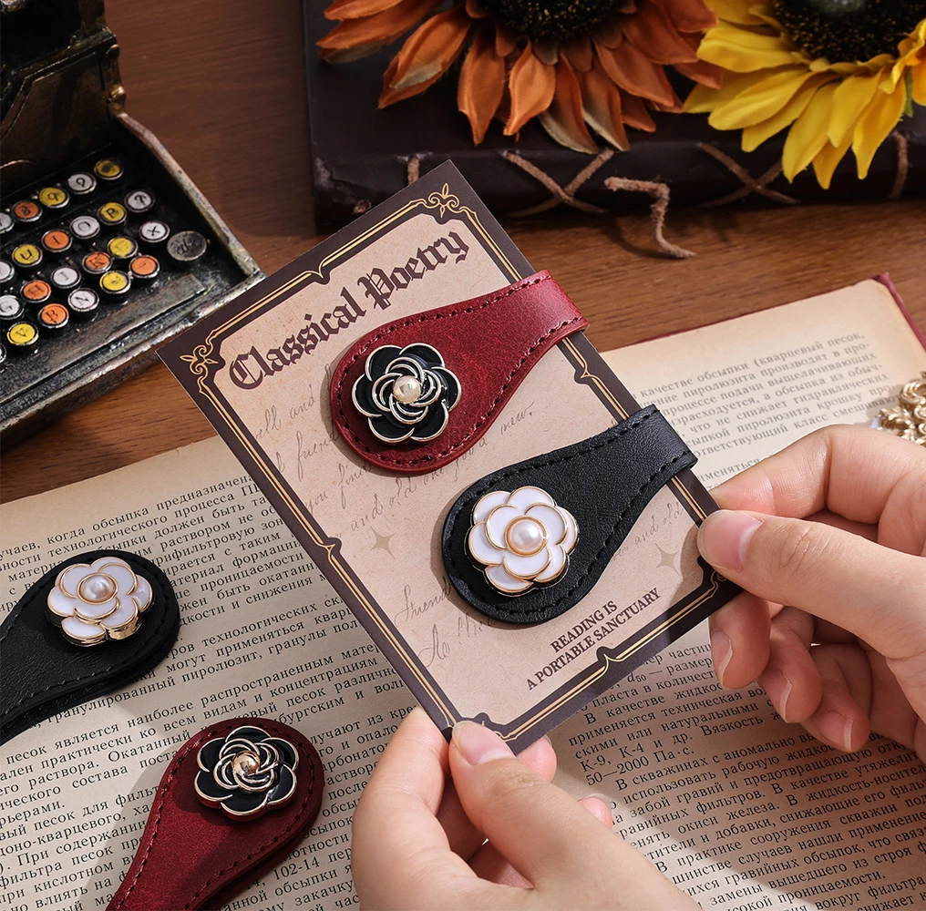 2 Buah Klip Halaman PU Kulit P - Bookmark Magnetic Clip ulasan dan harga