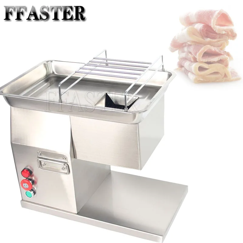 

400kg/H Slicer Fresh Meat Slicer Qj-90t Stainless Steel Meat Slicer Cutter Food Processing Cutting Machine 220v/110v