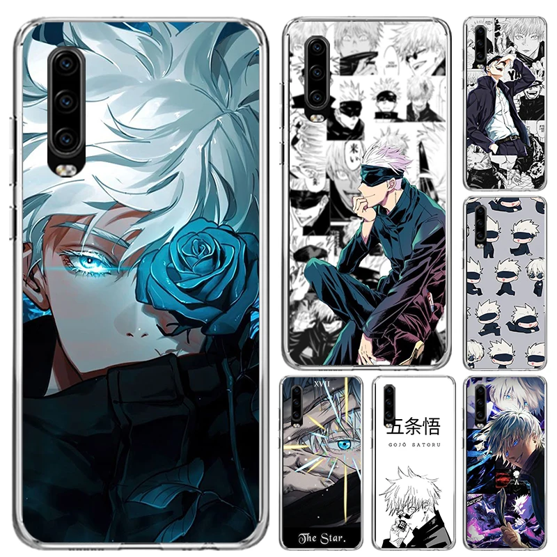 Jujutsus Gojo Satoru Phone Case for Huawei P40 P30 P20 P10 Pro Mate 20 10 Lite P Smart Z Y5 Y6 Y7 Y9S Soft Funda Print Shell