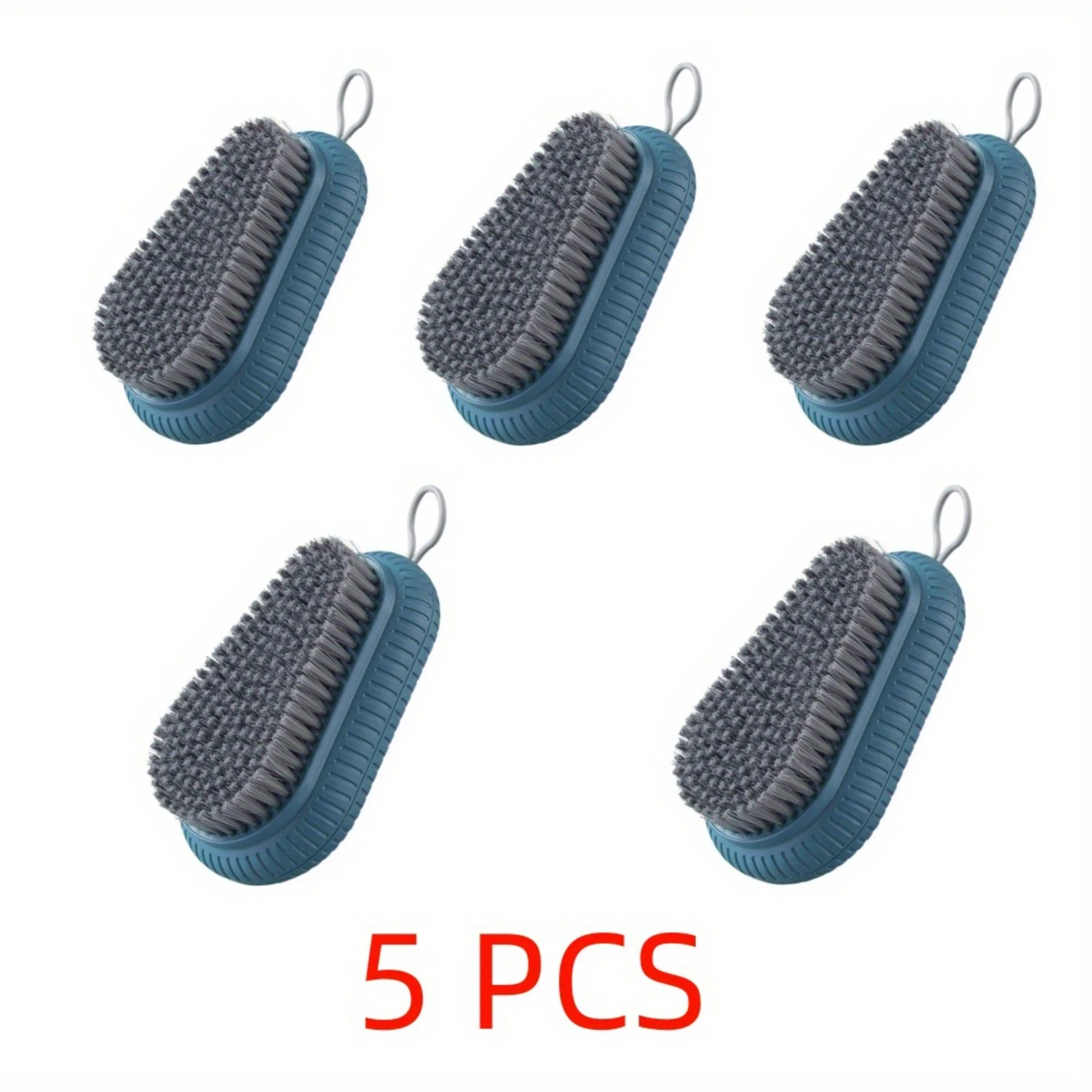 5 Pack Scrub Brush, Quality Soft Laundry Clothes Shoes Scrubbing Brush, Easy to Grip Household Cleaning Brushes