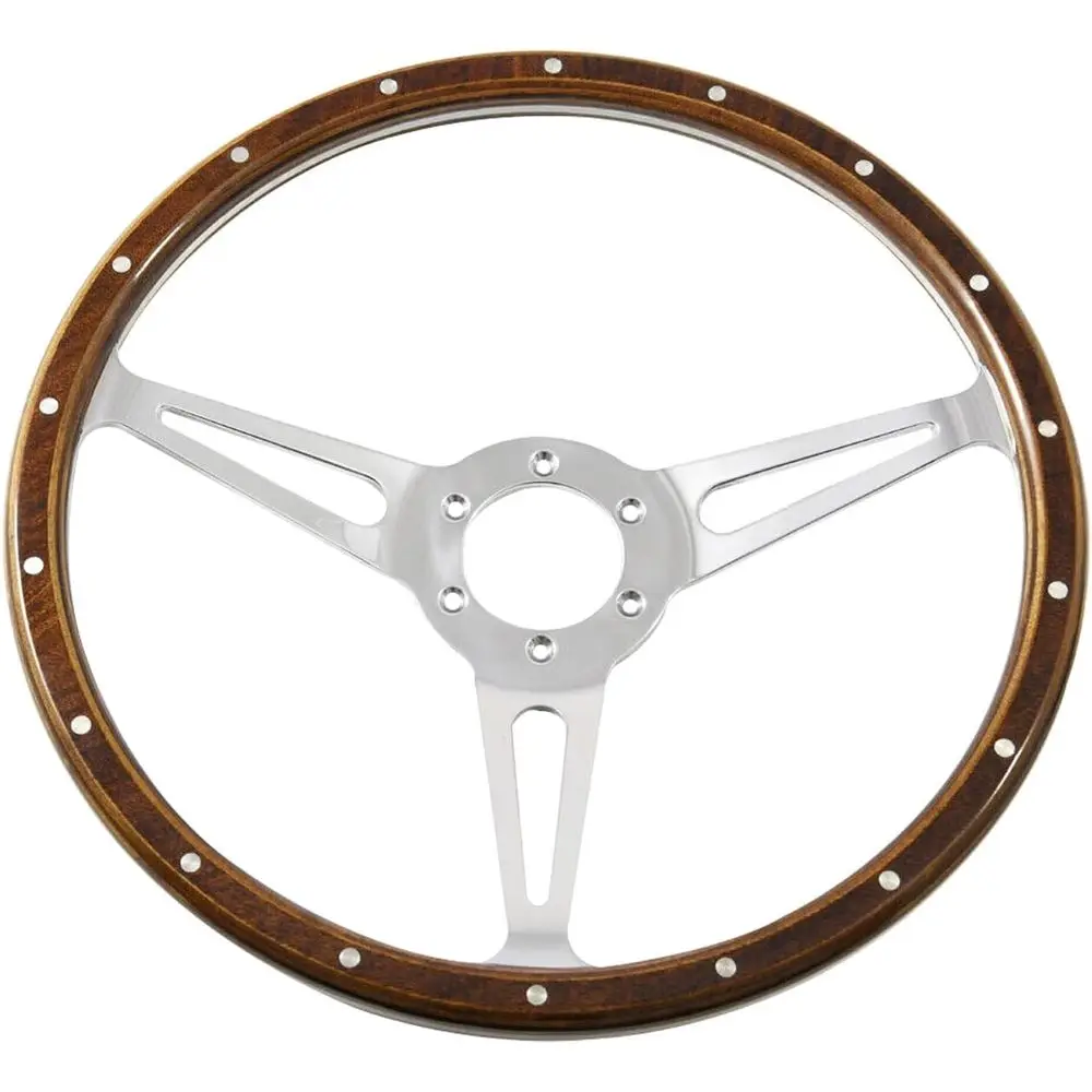 14인치 클래식 우드 스티어링 휠, 혼 버튼 복원 포함