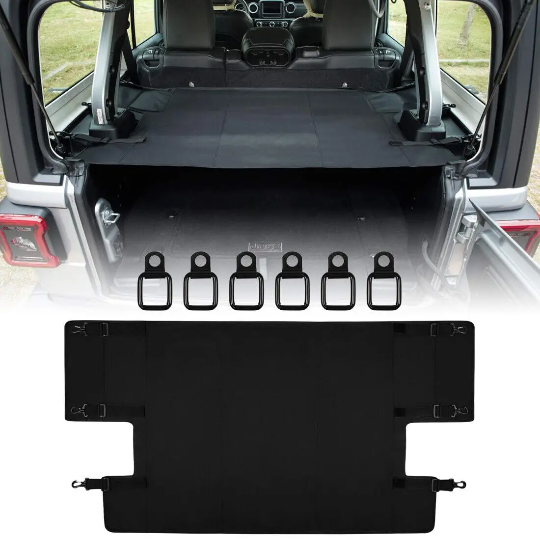 Trunk Cargo Cover Shade Security Shield for 07~18 Jeep Wrangler JK JKU 4-Doors