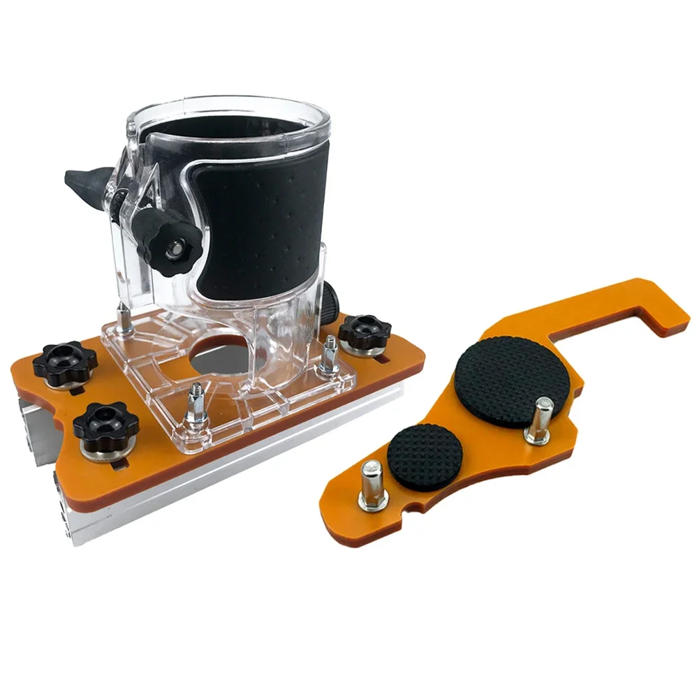 

Lightweight Portable Router Base Tool Tooling Carpentry Tool 160*63mm Slotting Bracket Compact Size For Easy Handling