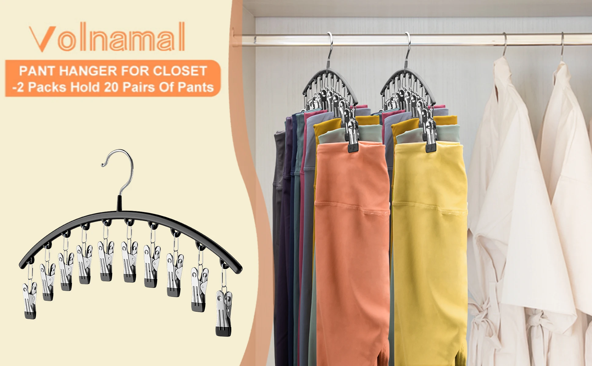 Stainless Steel Clothes Drying Hanger Windproof Clothing Rack 10 Clips Sock Laundry Airer Hanger Underwear Socks Holder