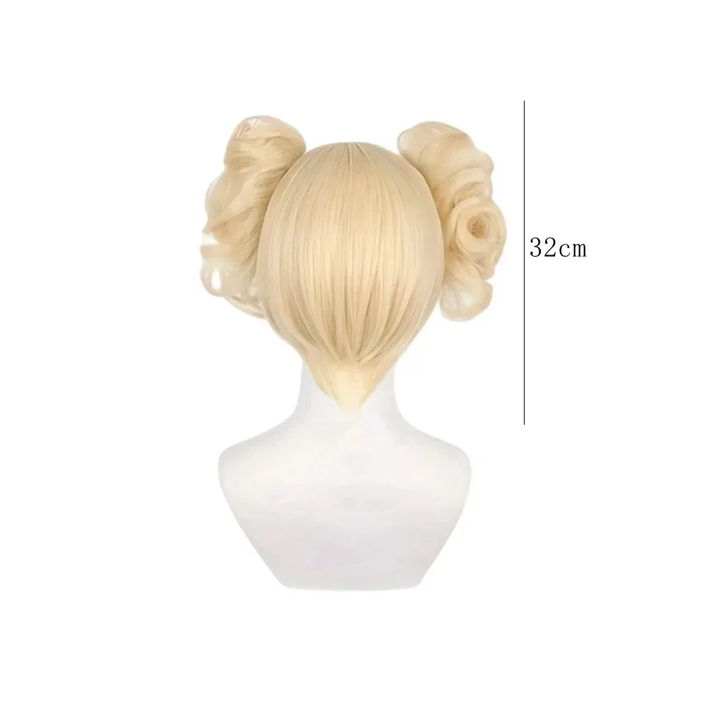 Anime My Hero Academia Toga Himiko Cosplay Wigs Light Blonde Ponytails Heat Resistant Hair Party Festival Props