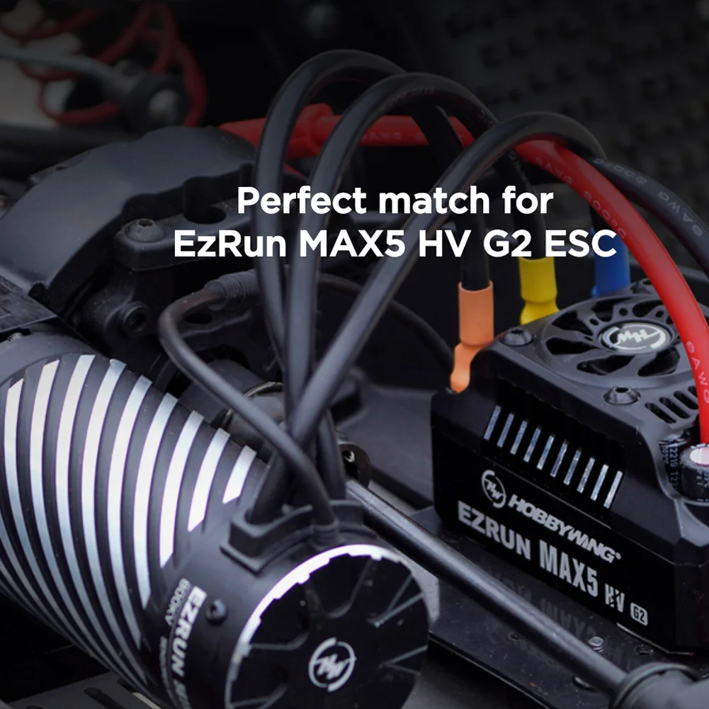 Hobbywing EZRUN Max5 HV G2 250A 6-12s Brushless Sensored ESC w/ EzRun 56118SD G2 650KV 800KV 1100KV Motor For 1/5 Buggy Car