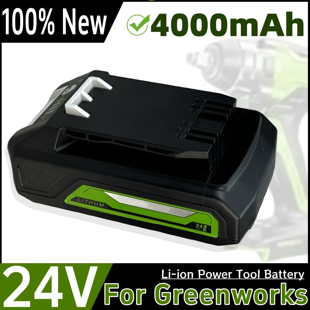 

4000mAh Lithium-ion Rechargeable Battery Suitable for Greenworks 24V Electric Tool Screwdriver Lawn Mower 29842 29852 BAG708