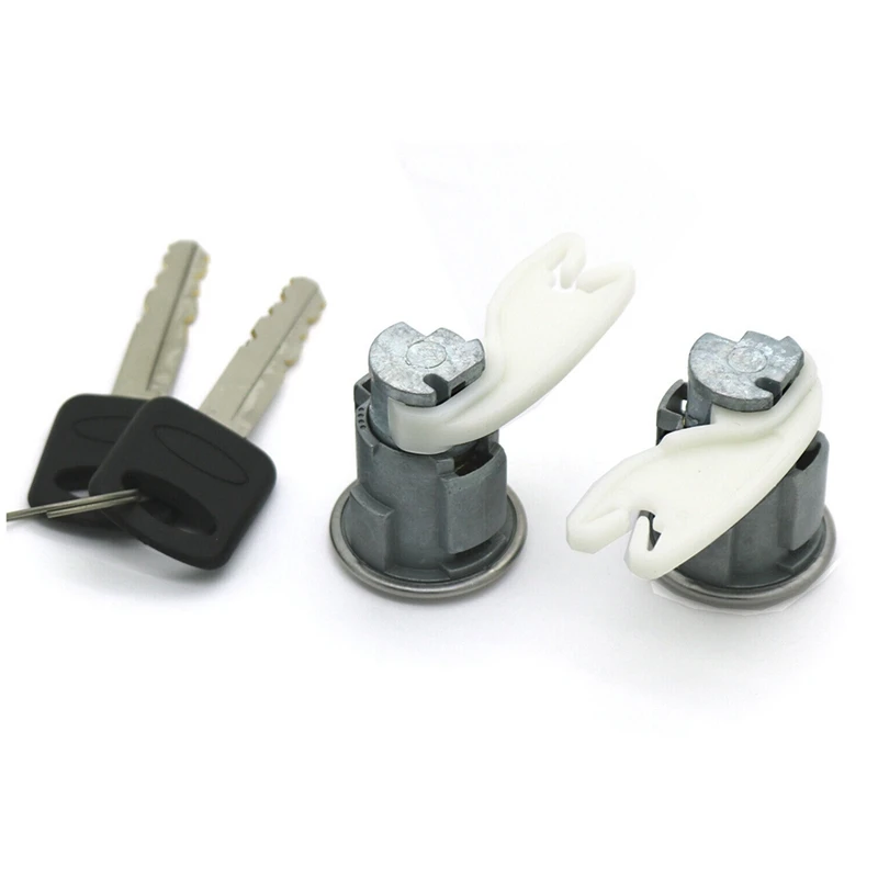 2 PCS Car Door Lock Cylinder+2 Keys F2TZ1522050A F4TZ1522050B 5090051-01 For Ford F-150 F-250 F-350 Mercury