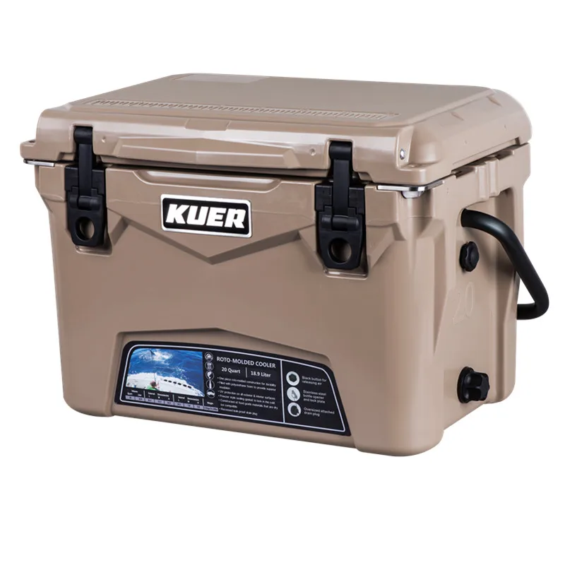 

High Quality Pe Foam Beach Roto Molded Cooler Box Custom For Fishing 20QT
