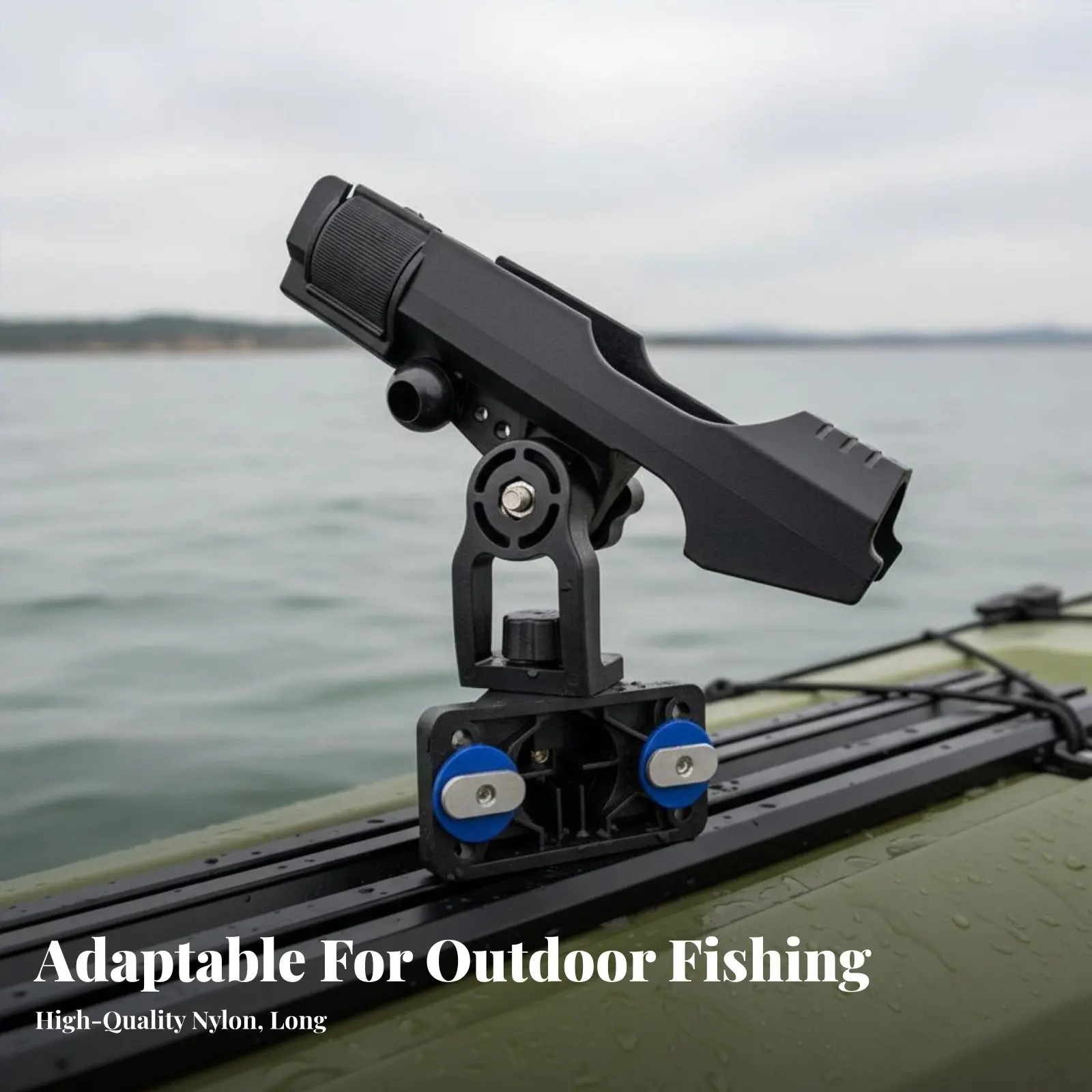 

Регулируемый держатель для удочки, универсальное крепление на направляющую, держатель для удочки с большой ручкой для удобного захвата