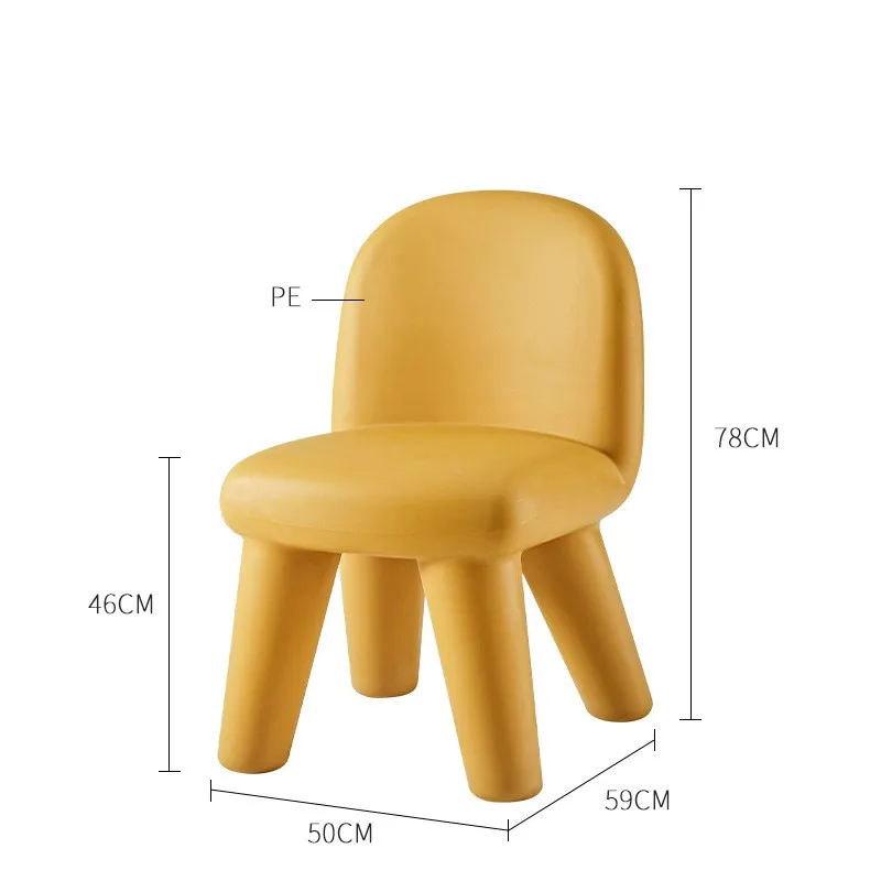 Creative Color Mushroom Dining Chair Thickened Design Can Be Used For Living Room Lounge Chair Bedroom Household Plastic Stool view 6
