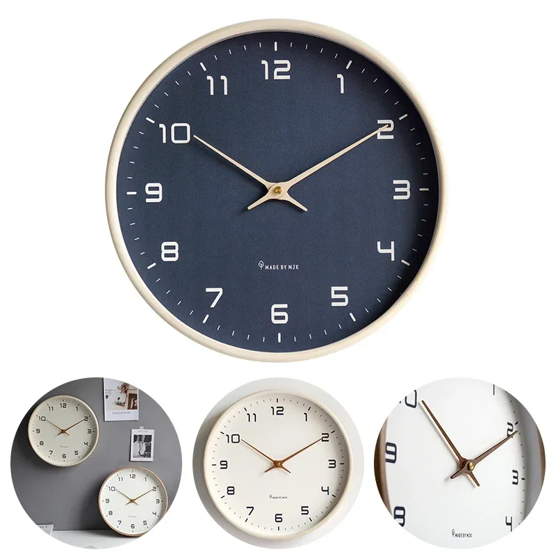 

Mute With Silent Design Room For Home Creative Nordic Wall Watch Wooden Clock Simple Modern Living Decoration Movement