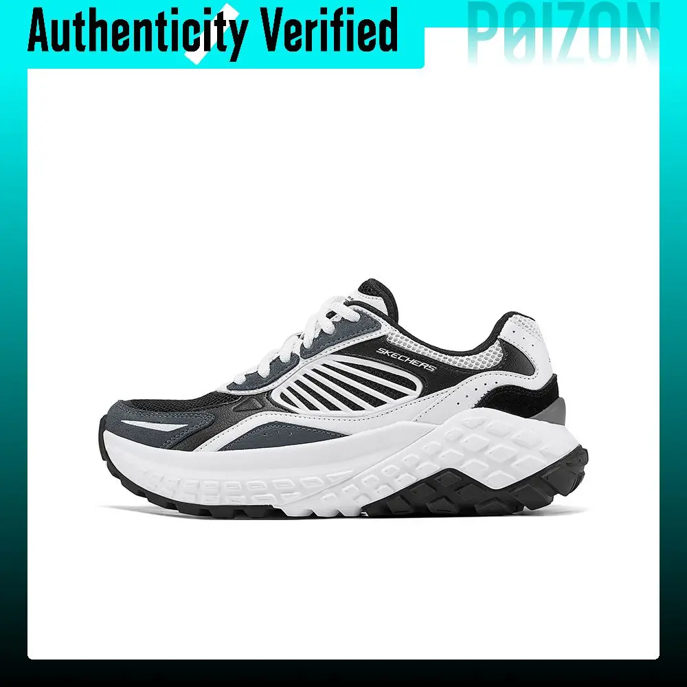 Skechers Monster Slip Resistant Abrasion Resistant Low top Chunky Sneakers Women's Black White 150682-BKW