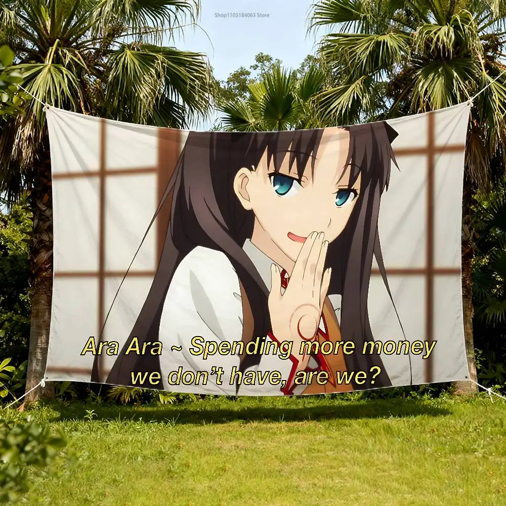 

Ara Ara Spending More Money Flag Tapestry Banner For Bedroom Outdoor Living Room Restaurant Bar Wall Decor Party