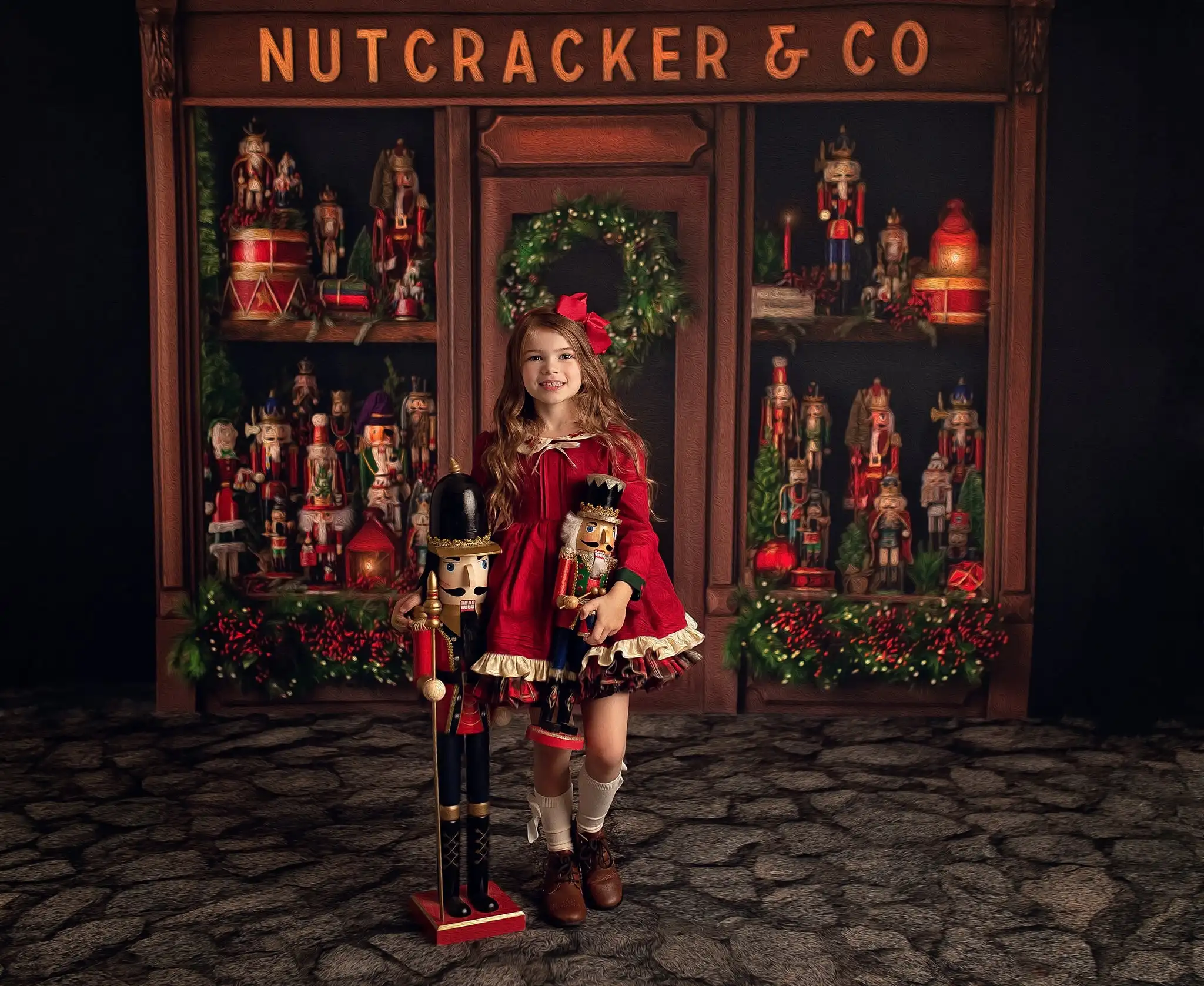 Nutcracker Xmas Backdrops Kids Baby Photography Child Adult Photocall Decors Winter Photocall Backgrounds