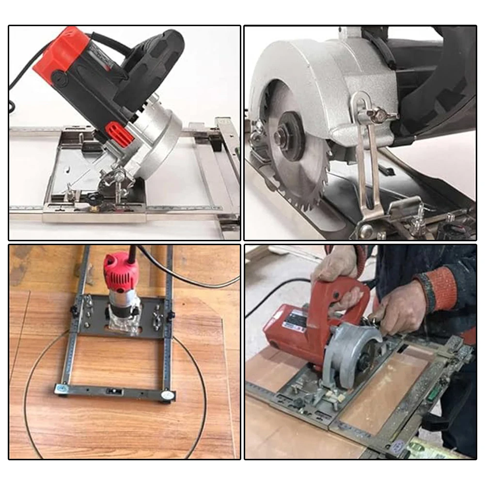 Woodworking Edge Guide Electric Circular Saw Edge Guide Cutting Tool Trimmer Machine Positioning Frame Tool Cutting Range 0-32cm