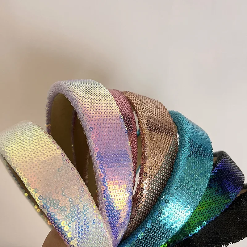 

Hairbands With Sequins Hair Bands for Girls Glitter Hairhoops Mermaid Hair Y2k Accessories Headband for Party