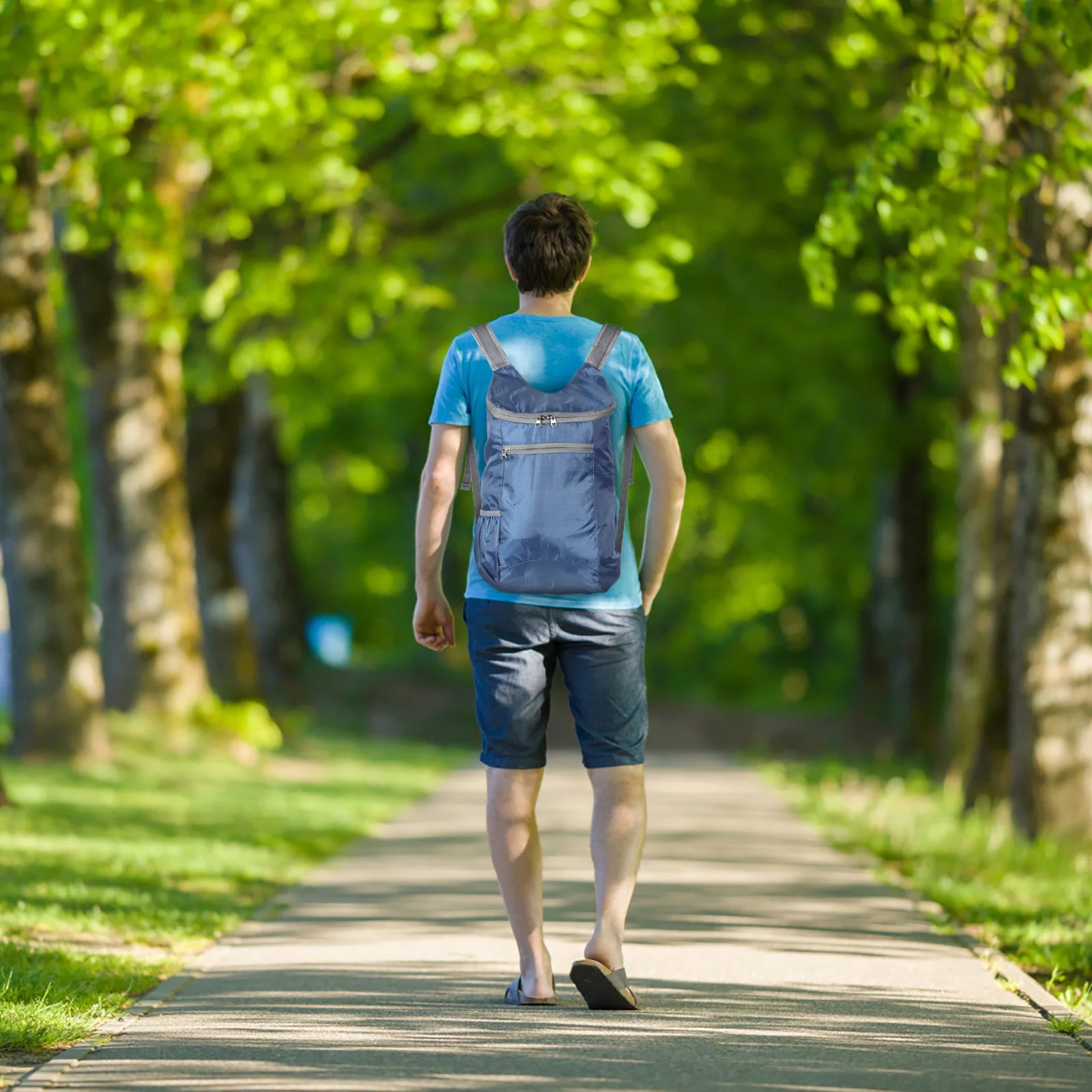 

1pc Waterproof Backpack Lightweight Foldable Travel Hiking Camping Outdoor Sports Bag For Phone Keys Cash Id Cards Storage