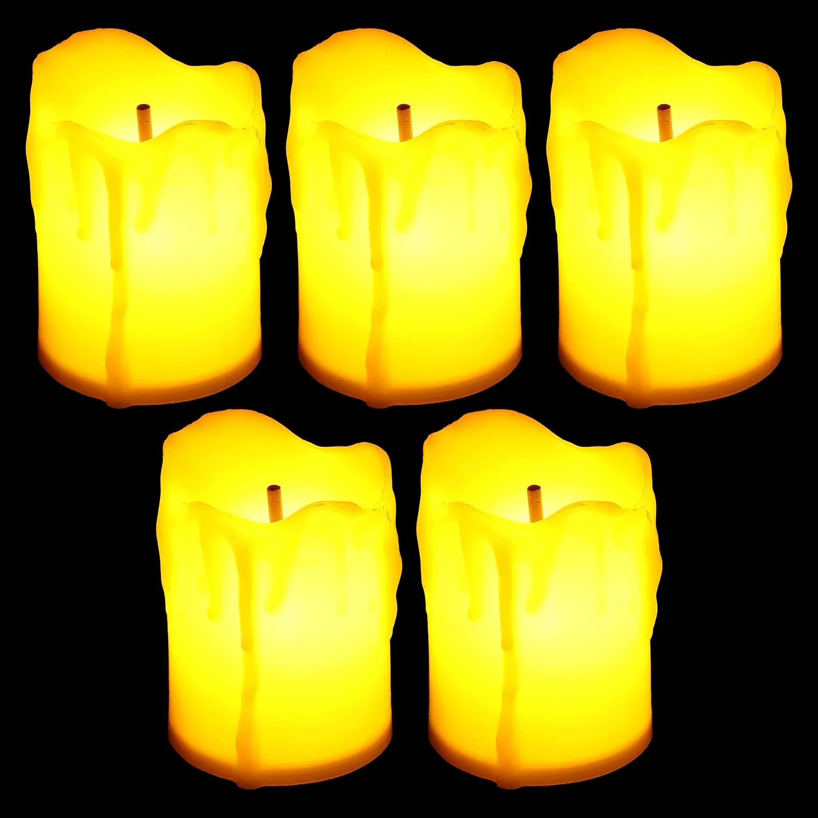 5pcs Led Flickering Lights Flameless Tealight Lamp For Party Decorations Home Bar Cafe Night Light Candlestick Decoration