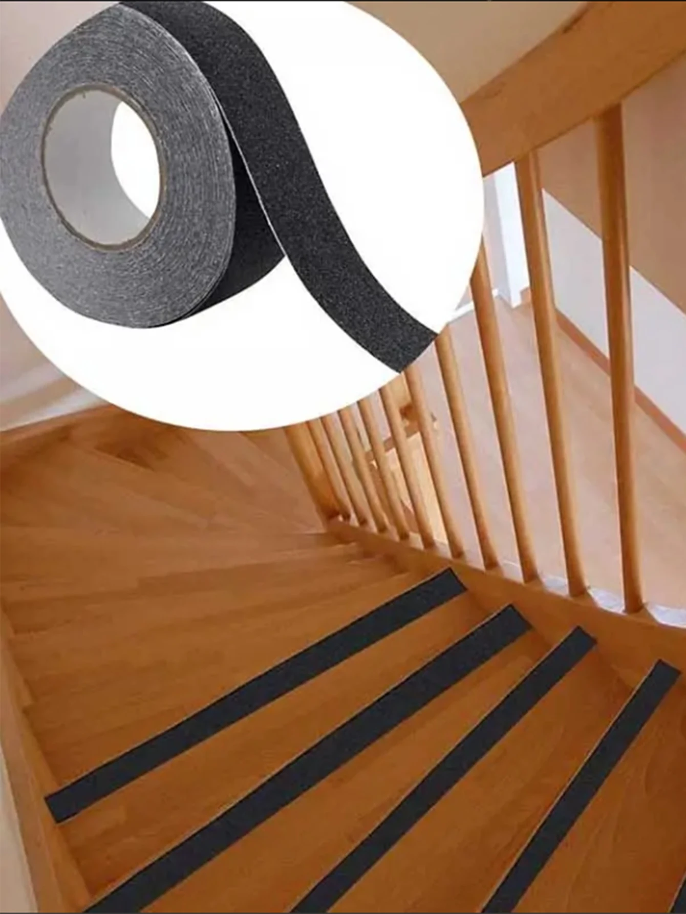 Black Anti-Slip Adhesive Floor Tape Non Slip Safety Grip StrongTraction Tape Stairs Floor Indoor Outdoor