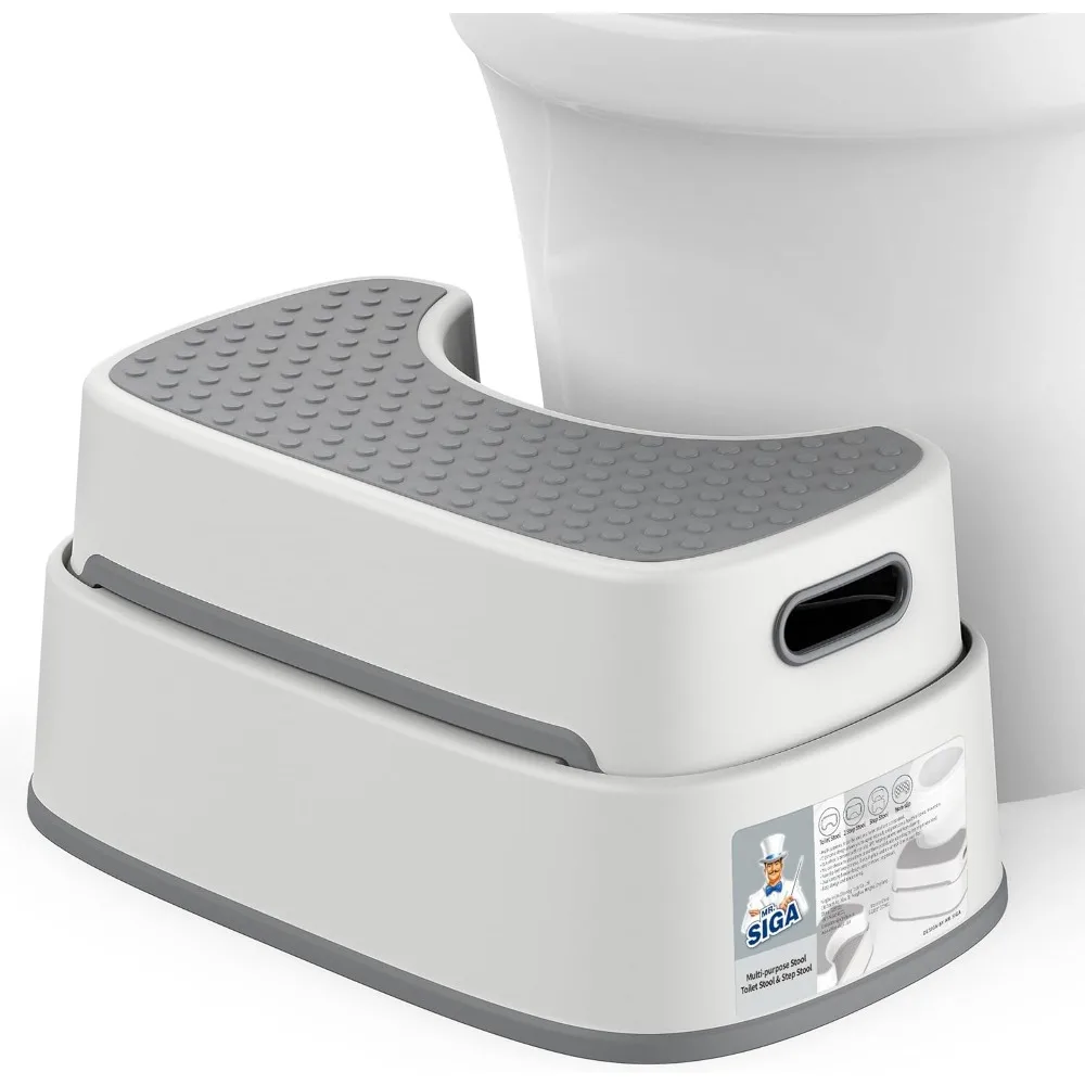 

Adjustable Squatting Bathroom Stool for Adults and Kids Anti Slip Heavy Duty Design