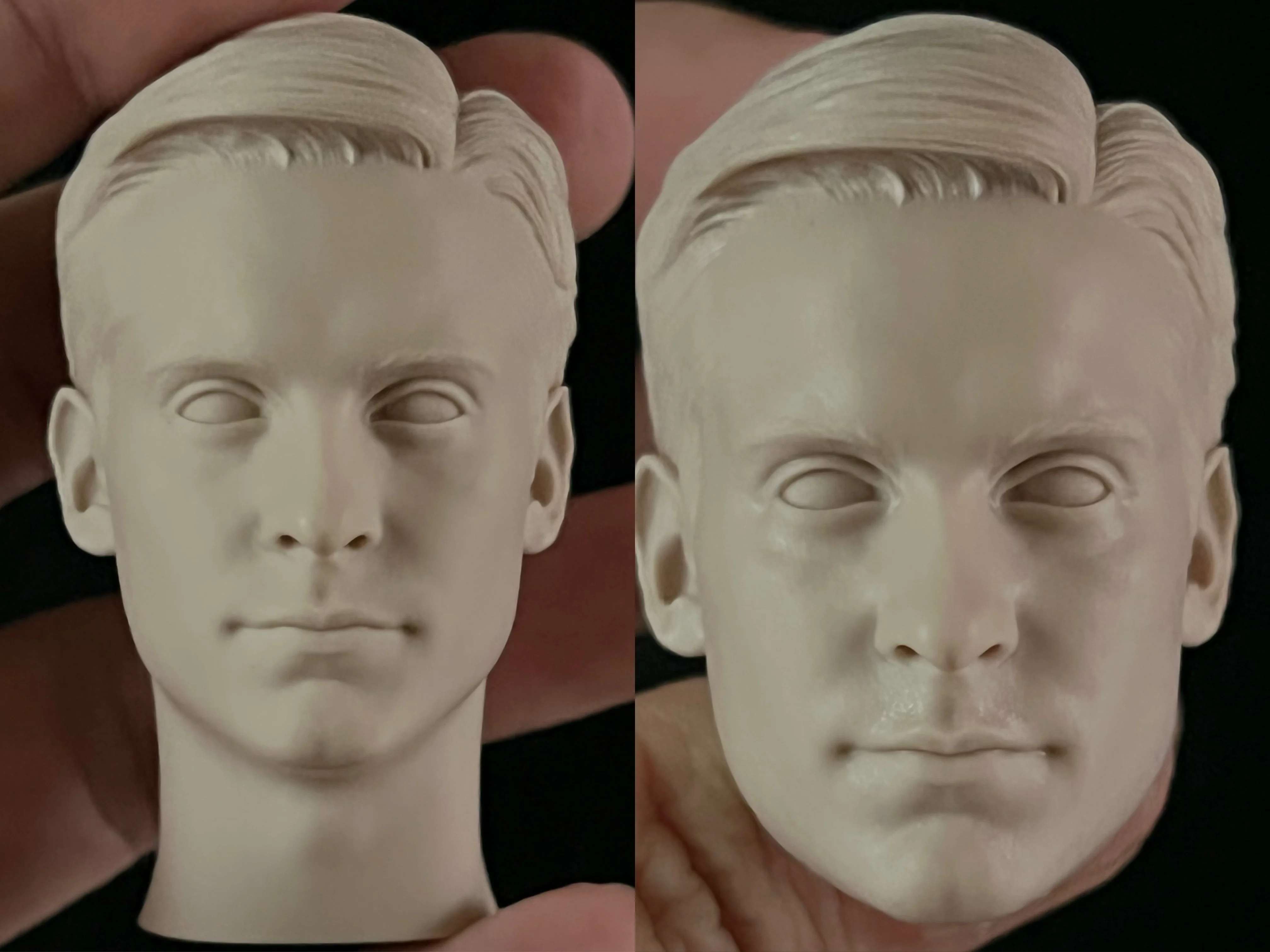 1/6 Scale   Head Sculpt Carving Tobey Maguire  Unpainted  Long Neck Model for 12
